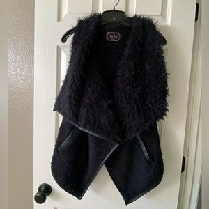 Love Tree fuzzy faux fur and fleece vest